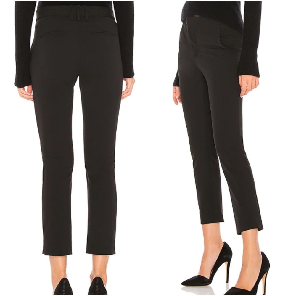 MCGUIRE LOU LOU HIGH WAIST CROP SLIM TROUSERS WELLIE Black Size 24